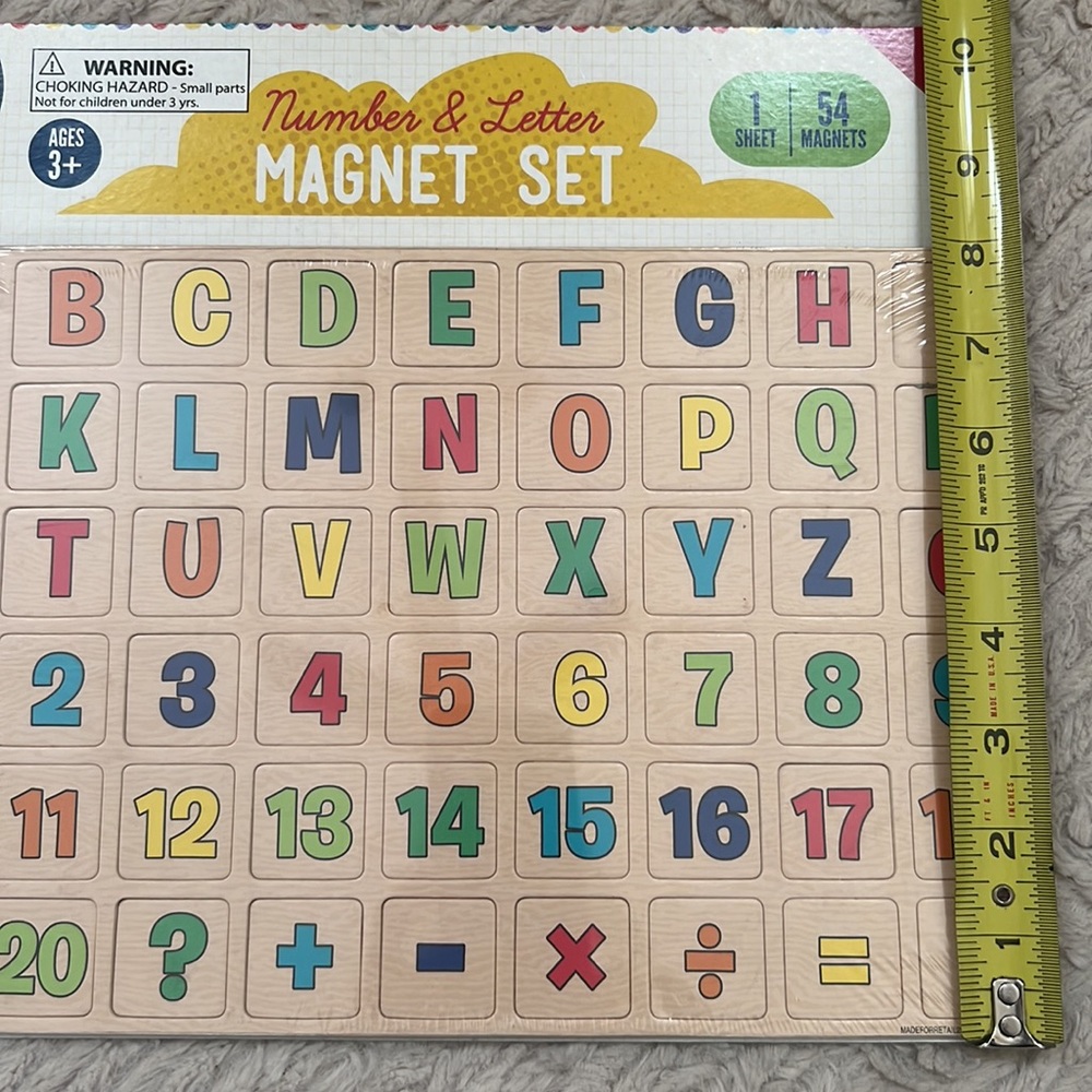Number and Letter magnet set, 54 magnets 
New in sealed packaging - Picture 14 of 16